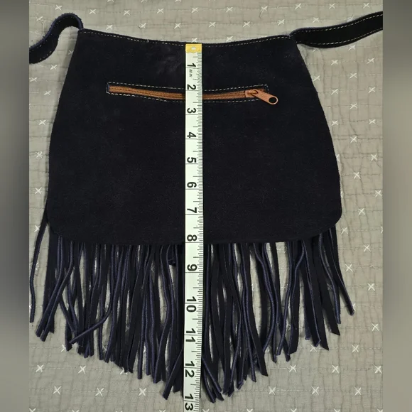 Syede Fringe Boho Crossbody Bag - Multicolor - Picture 7 of 12